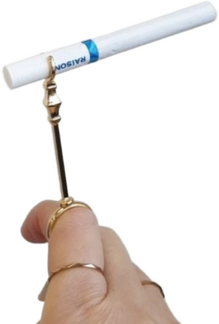 NTP 담배냄새 방지 시가렛 홀더 담배반지 담배집게, 홀더링/스타문_골드M, 1개