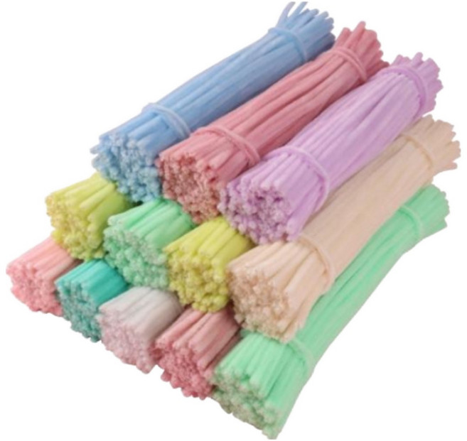 라플렌느 DIY 모루 철사 300개 세트 만들기 재료 철사공작 DIY키트, 파스텔톤(혼합)