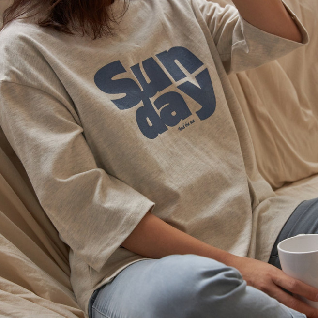 썬데이 노브라 티셔츠 9부 3mm초슬림 씬패드 임부복