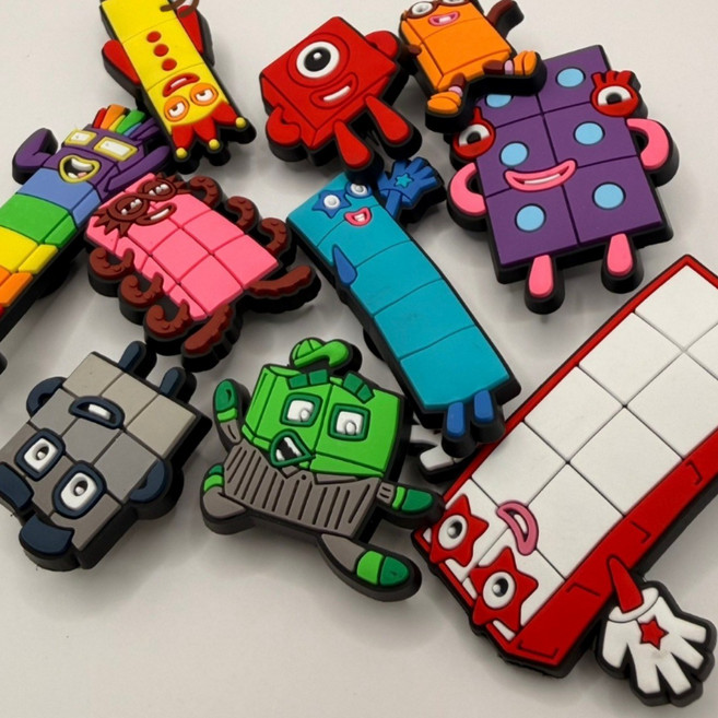 [넘버] 숫자 블록 버튼 신발 구멍 꾸미기 장식 10pc 세트