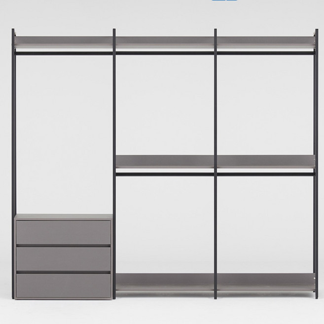 동서가구 팬타 포스코 스틸 시스템 드레스룸_2400 4단 서랍 행거 4colors DF643471, 그레이