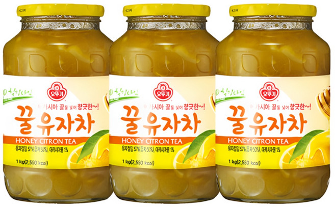 오뚜기 꿀유자차, 1kg, 1개입, 3개
