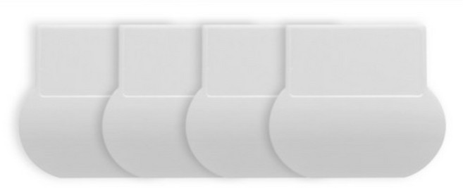 깔끔공간 대형 변기커버 손잡이, 화이트, 4p