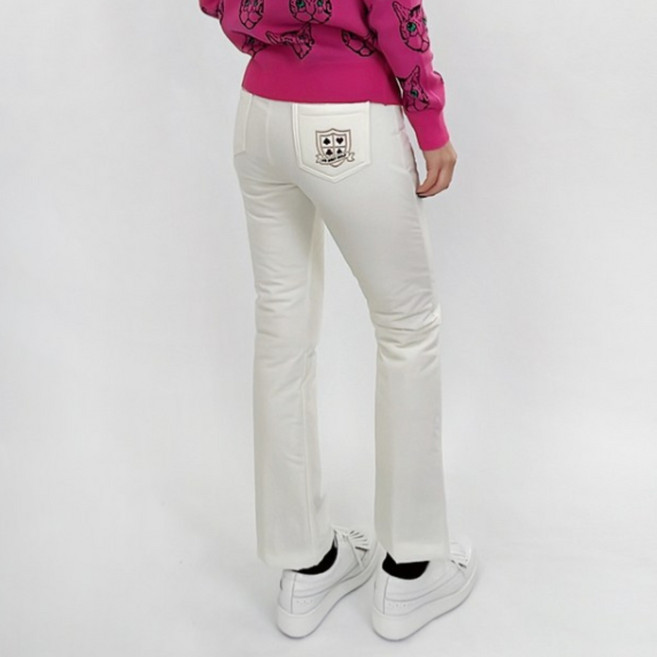 투솜 여성골프바지 여자골프팬츠 겨울골프바지 스페이스 자수 패딩 허리밴딩 골프바지 여자 겨울 골프웨어 팬츠 여성 기모 방한 보온