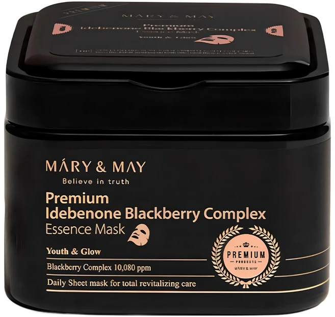 마리엔메이 프리미엄 이데베논 블랙베리 콤플렉스 에센스 마스크, 1개, 20개입 - 쿠팡