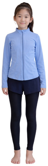 에이드스튜디오 여아 주니어 소프트핏 파스텔 집업수영복 세트