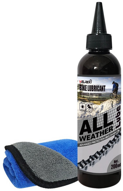 자전거 체인 오일(사계절)+마이크로화이바, 1개, 200ml