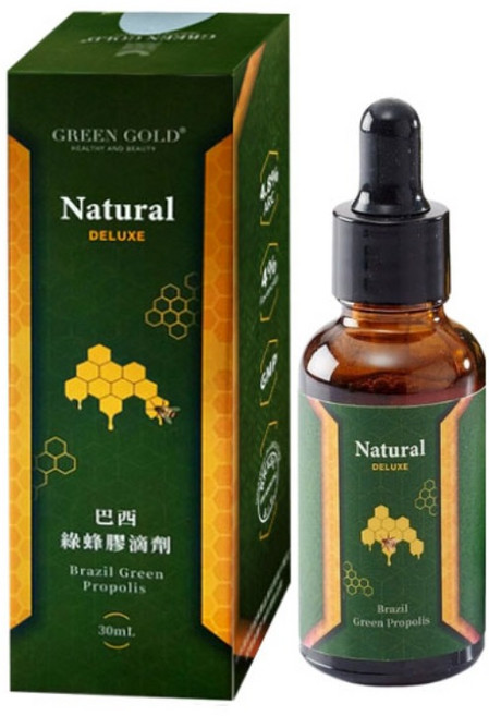 GreenGold 巴西綠蜂膠滴劑 無酒精配方 全家適用, 30ml, 1瓶