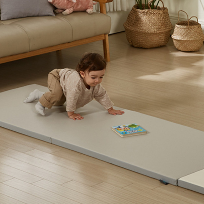 크라크라 층간소음매트 거실 아기 복도 4cm, 2. 2단 이지클린 매트, 웜그레이