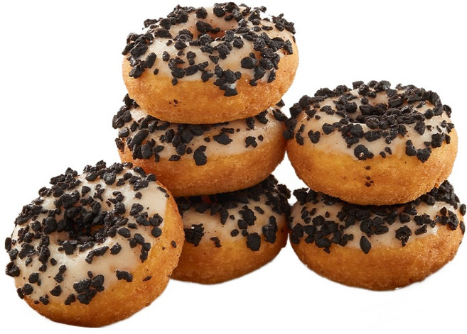 파르팜 초코화이트 미니 도넛 27개입 디저트 선물 학교 급식 간식 빵, 540g, 1개