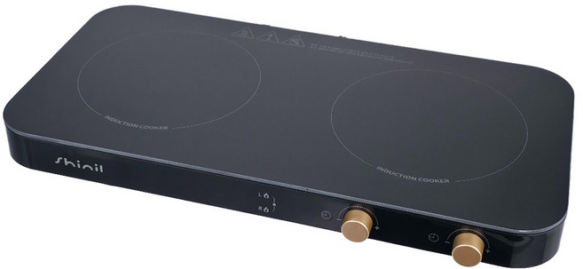신일 프리미엄 2구 인덕션 전기레인지, 일반형, SHL-DB228BK