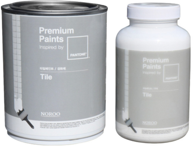 노루페인트 프리미엄 팬톤페인트 타일 750ml 유광, 브라이트화이트 유광, 500ml, 1개