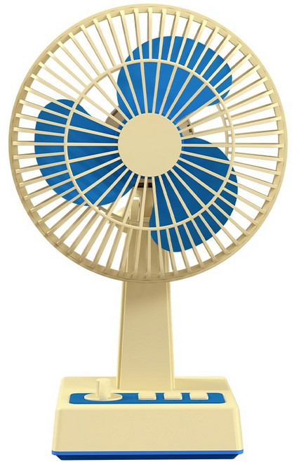 [엑스트라] 블루스톰 F20 레트로 BLDC 벽걸이겸 탁상용 무선 선풍기, 베이지 블루, 단품