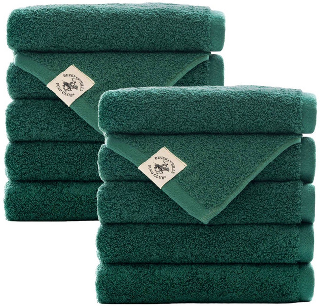폴로코튼 코마사 60수 180G 호텔수건 기념타올 행사 돌 결혼 환갑 칠순 팔순 개업 교회 임직 안수 답례품 단체주문제작, 10개, 헌터그린