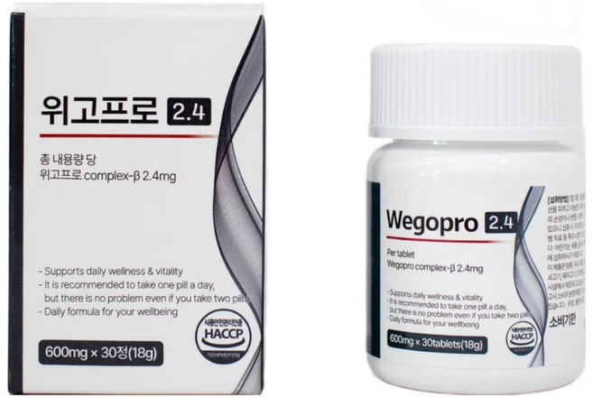 인퓨라젠 위고프로 2.4 위고 프로 GLP-1 치커리 뿌리 계피 추출물 베르가못 600mg X 30정, 1세트 - 쿠팡