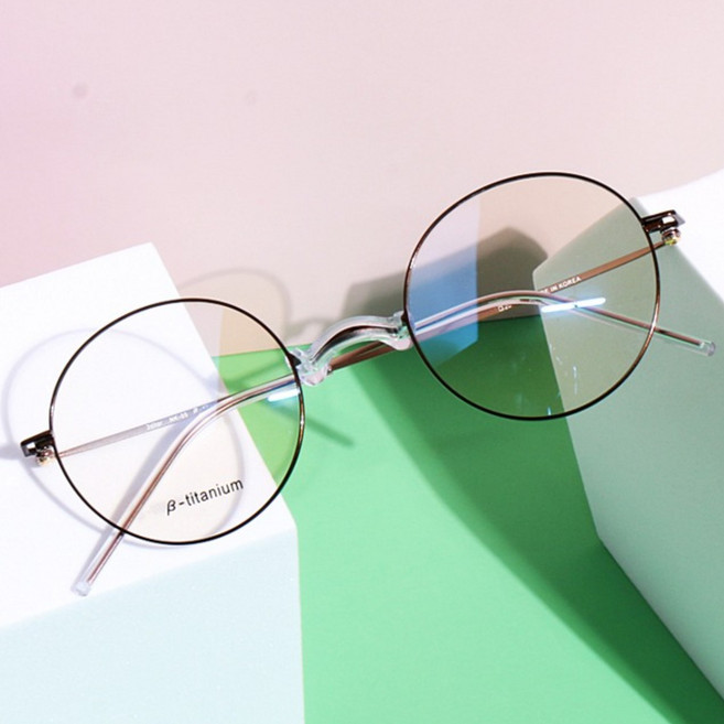 톤앤톤 새들노즈 NK 567 국산 투톤 컬러 베타 티타늄 와셔 다리 수작업 코받침 없는안경테
