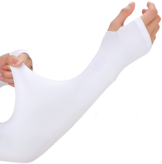 라니아 남녀 공용 아이스 팔토시, 화이트, 3개, 손등 커버형