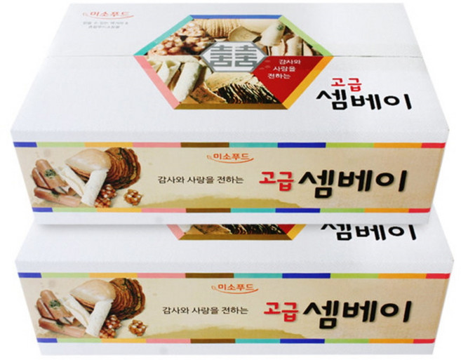 고급 종합전병세트 1.2kgx2박스 셈베이 선물용 과자, 1.2kg, 2개