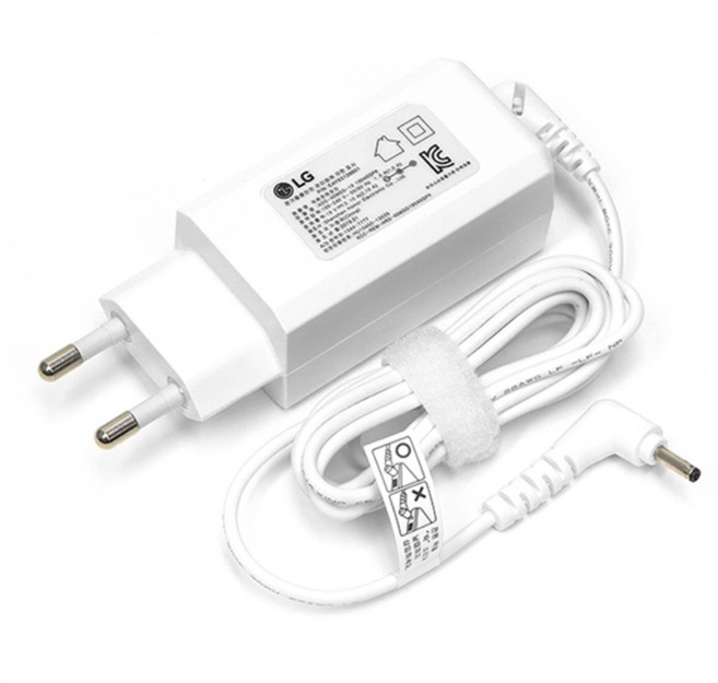 [엔티와이] LG 정품 그램 노트북 충전기 19V 2.1A 40W 외경 3.0mm 어댑터 케이블 ADS-40MSG-19 LCAP45-WK 19, 1개