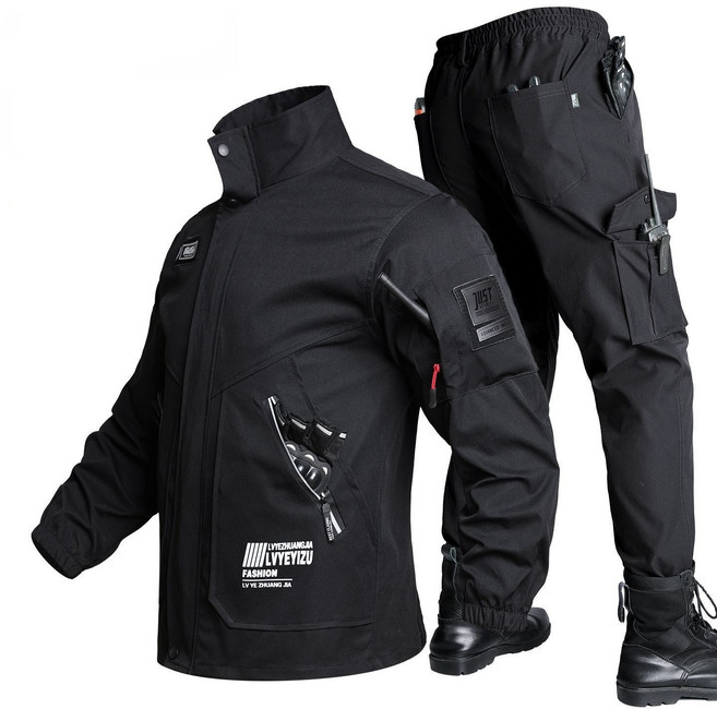 ANYOU 남성 춘추 작업복 정비복 트 아웃도어 전술복 작업복바지 방풍 등산복 아웃도어 트레이닝복 상하의 세트