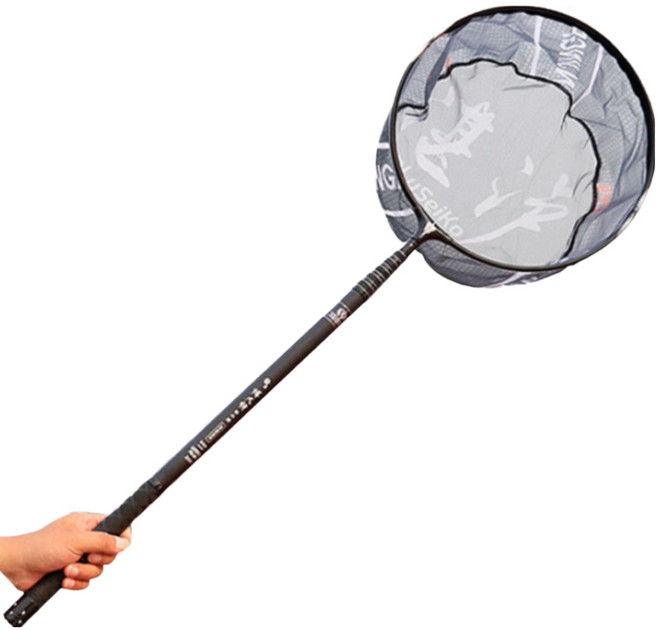 Reet 초경량 카본 합금 티타늄 양어장 뜰채세트, 3단 1.8M, 35cm