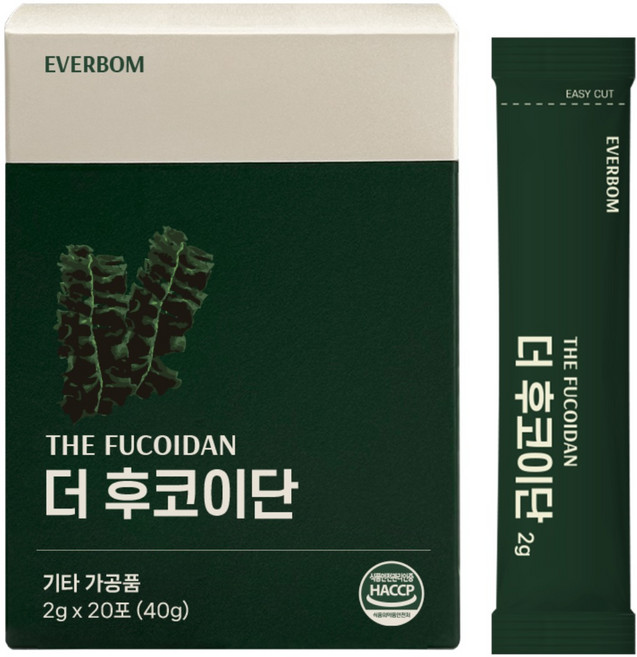 에버봄 더 후코이단 국내산 원재료 100% 미역귀 분말 스틱형, 2g, 20개