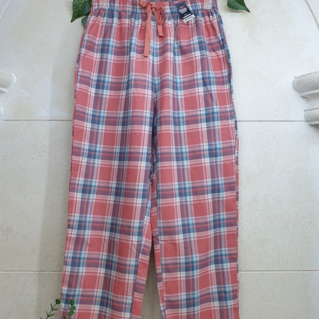 트라이 면기모 파자마바지 여자 여성 여 학생 주니어 9부 잠옷바지 편한홈웨어 실내복바지