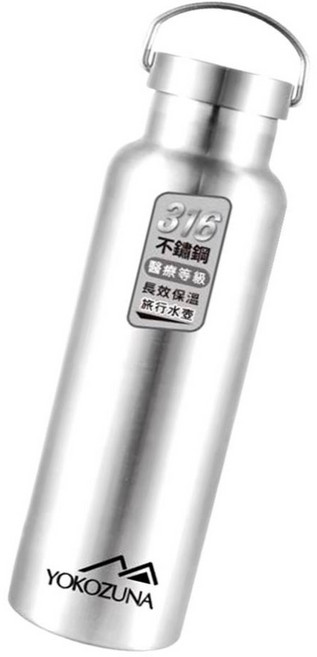 316不鏽鋼 極限真空保溫杯 SGS台灣合格檢驗, 1個, 台灣代理YOKOZUNA-1100ml, 銀, 1100ml
