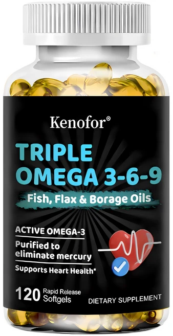 트리플 오메가 3-6-9 - 오메가 아마인유 유리씨오일 - 심장 뇌 관절 건강에 도움, 1개, 120정 - 쿠팡