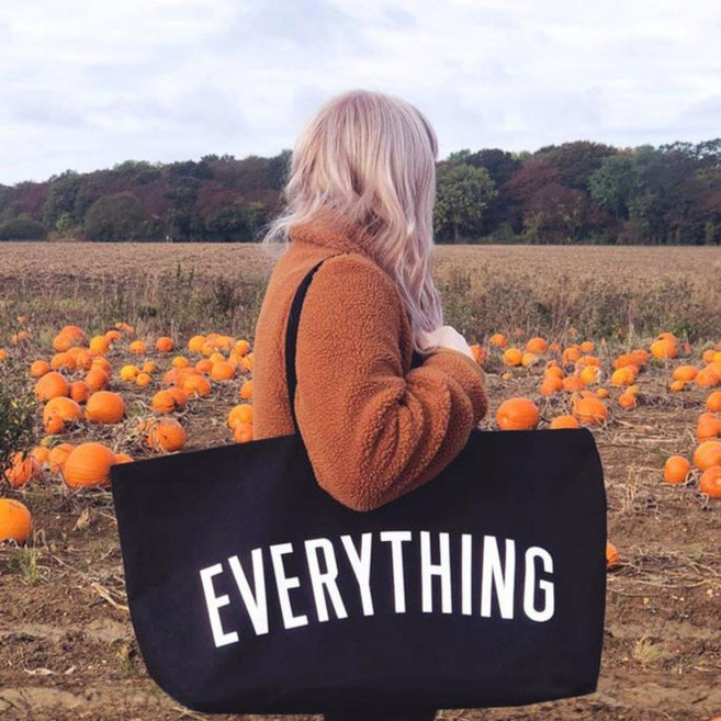 대용량 심플 캔버스 다용도 에브리띵 에코백