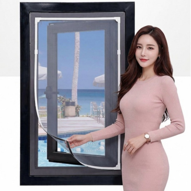 라워스 쉬운설치 자석형 탈부착가능 방충망, 1개