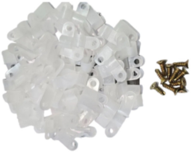 PVC새들 케이블클램프 전선고정 케이블정리 2N 3N 4N 5N 6N 7N 8N 9N 10N 11N 12N 14N 16N 18N 24N 소량판매, 1개, 화이트, 7N(1000개)