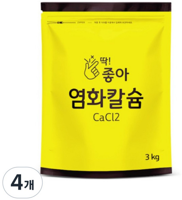 딱좋아 염화칼슘, 4개, 3kg