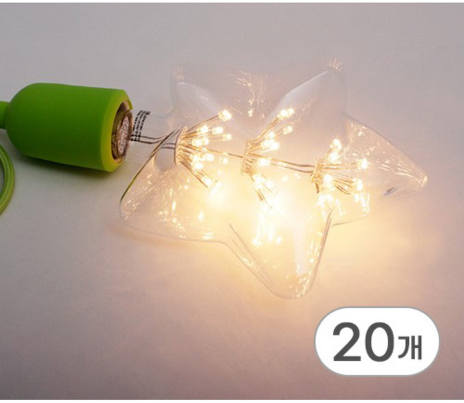 포커스 LED 에디슨전구 눈꽃 별전구 STAR150 2W SG 세트, 20개