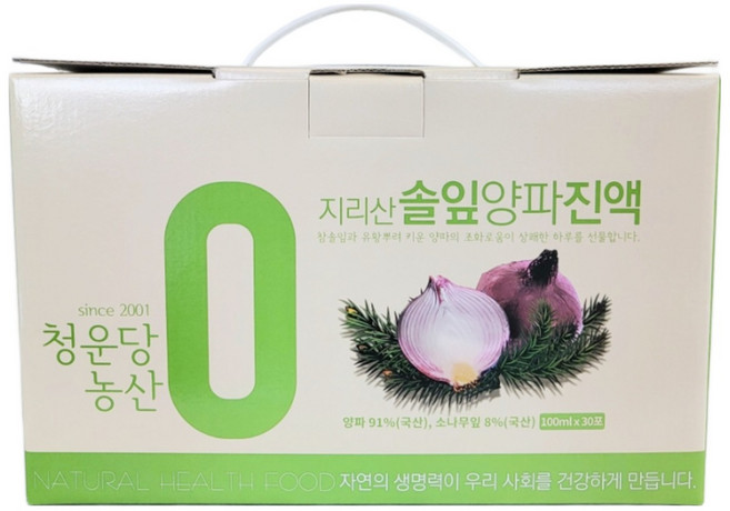 청운당농산 지리산 솔잎양파즙 순수 양파 빨간 자색 양파즙, 30개, 100ml