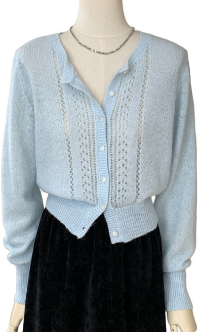 SONOVA 쏘노바 여성 여리핏 크롭 루즈핏 봄가디건 짜임니트 아우터