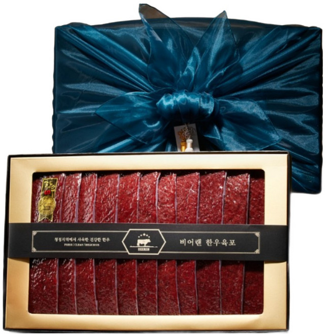한우 1+ 육포선물세트, 600g, 1세트, 에메랄드블루