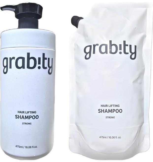 그래비티 헤어리프팅 샴푸 스트롱 본품 475ml + 리필 475ml 세트, 2개