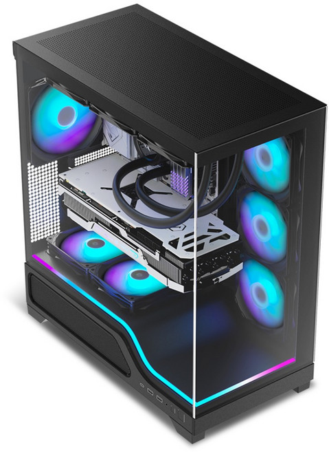 페이버 슬로프 하이엔드 무선 라인업 블랙 화이트 게이밍 컴퓨터, 윈도우 11 홈, 1TB, 32GB, 지포스 RTX 5070, [AMD] 라이젠7 그래니트 9800X3D