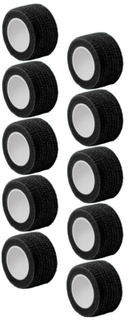 그로스티 골프 손가락 물집 방지 밴드, 블랙, 10개