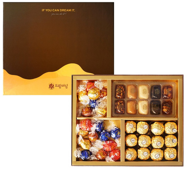 드림미당 행운합격엿 페레로 린도르 수험생 수능생 합격기원 응원간식 선물세트, 1세트, 432.5g