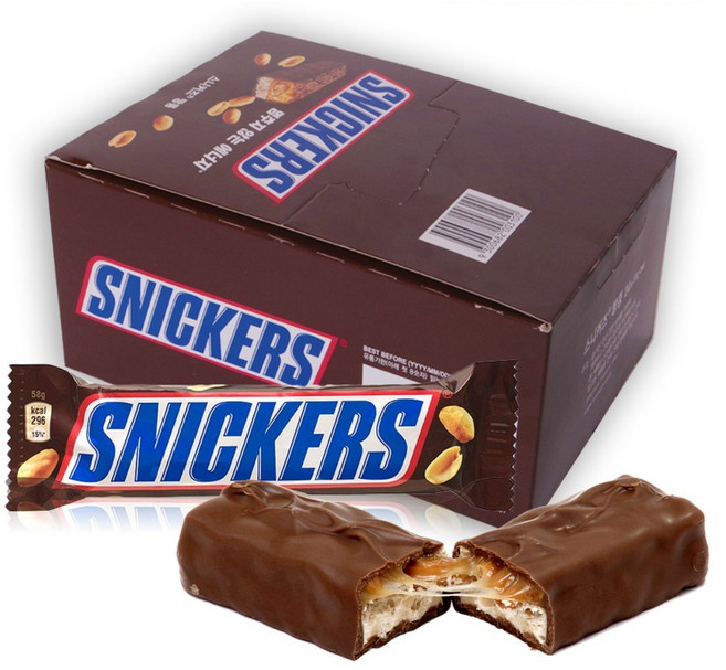 마즈 스니커즈 땅콩 초코바 51g 초콜렛, 24개