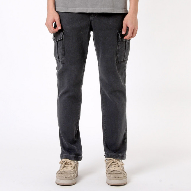 비브레이커스 남자 카고바지 밴딩 테이퍼드핏 피그먼트 팬츠