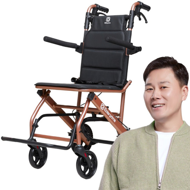 [엘더프라임] 미러쥬 M4 라이트 휴대용 여행용 접이식 휠체어, 1개, M4_라이트