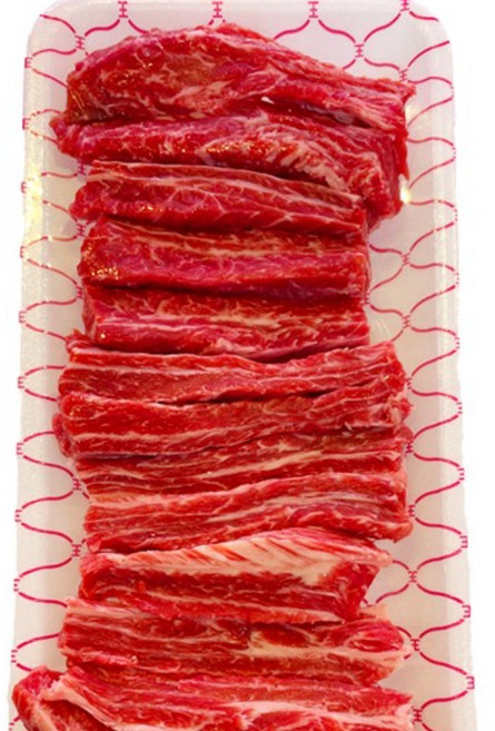 [원흥축산 배송] 국내산 한우 거세 2등급 갈비살(구이용 컷팅) 1kg, 1