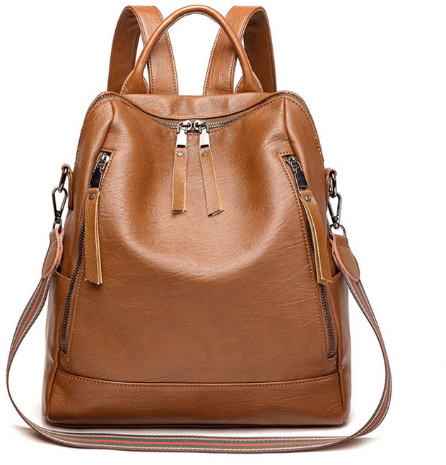 SHOPPI 여성 데일리 디자이너 가죽 백팩