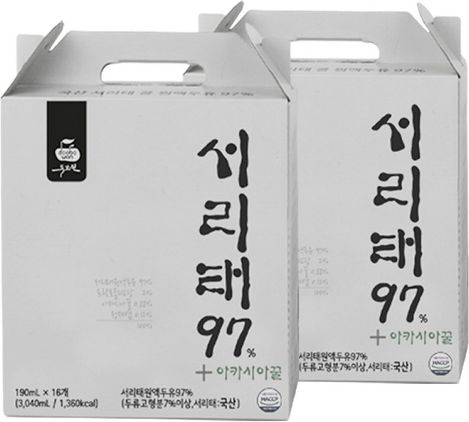 두보원 서리태97+두유, 190ml, 32개