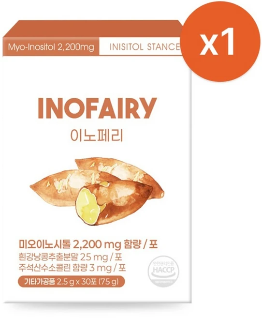 [1박스] 이노페리 이노시톨 스탠스 콜린 엽산 이노시톨, 1박스 - 쿠팡