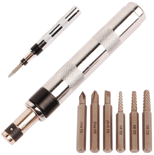 육각 7P 타격 반대탭 드라이버세트 타격드라이버 해머타격, 1개