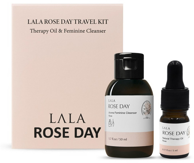 라라로즈데이 Y존 여성용 트래블 키트 이너퍼퓸 + 여성청결제 로즈향, 로즈_50ml_로즈_5ml, 1개